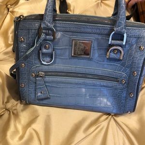 Blue crocodile Versace bag